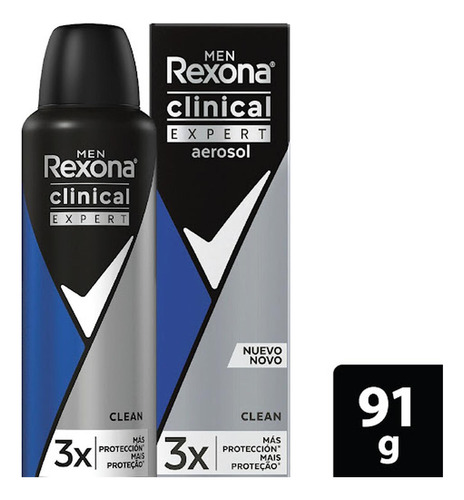 Desodorante Rexona Men Clinical Expert 96h X 91 Gr