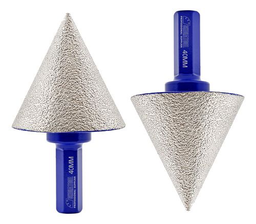 Broca Biselada De Diamante 2pcs 40mm Mármol Mango Hexagonal