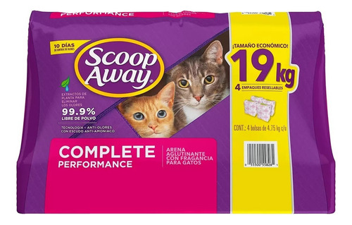 Arena Para Gato 19kg Quita Olores Scoop Away Nueva Formula