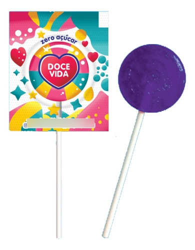 Pirulito Diet Frutas Sortidas Doce Vida 6 Unidades