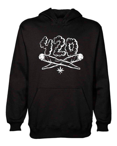 Buzo Canguro Cannabis Chala Humo Cigarrillos 420 M2 Hoodie