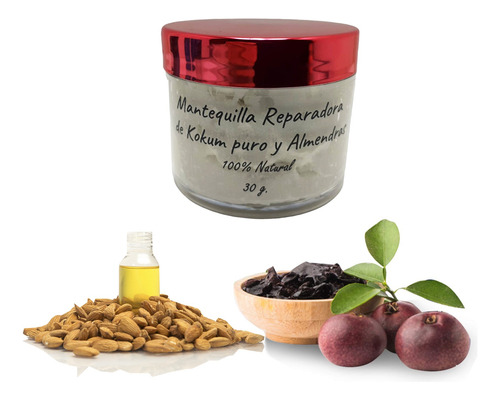 Mantequilla Reparadora Kokum Puro Y Almendras Para La Piel