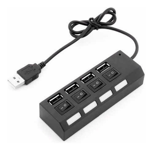 Conector Multiplicador Hub 4 Puertos Usb Pc Laptop Tienda