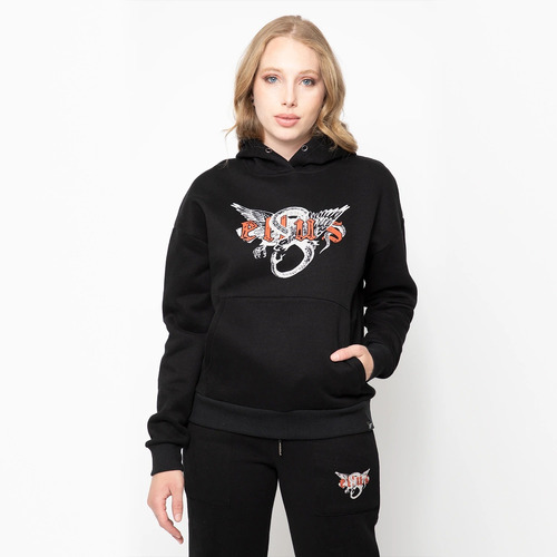 Poleron Mujer Ellus Hoodie Oversize Print