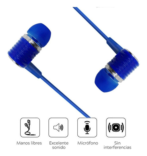 Audifonos Alambricos Celular Manos Libres Microfono In Ear
