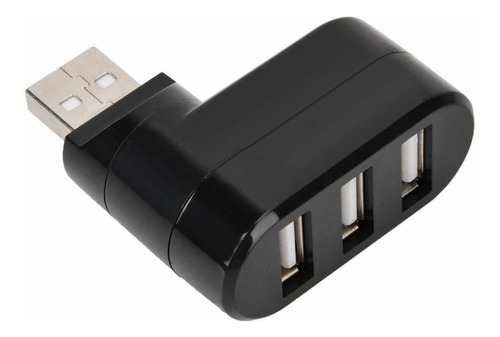 Hub Usb 2.0 Mini Portatil Plug And Play Para Pc Laptop Negro