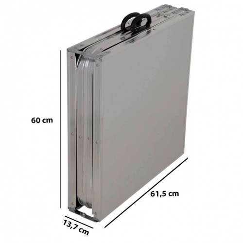 Imagem 2 de 7 de Mesa Aluminio Dobravel Brisa Mor 2,39 Mts Vira Maleta