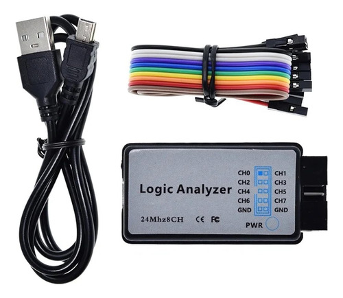 Dispositivo Analizador Logico Usb Anillo Ferrita Emi Cable 8