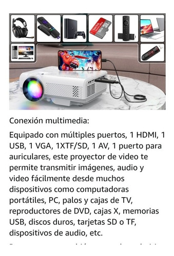 Imagen 5 de 9 de Proyector Vídeo Alto Brillo 8500 Lúmens Nativa 1080p Full Hd