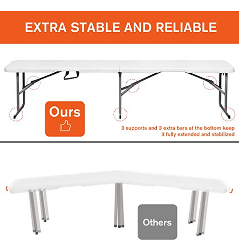 Banco Plegable De 6 Pies, Asiento De Banco Plegable De Plást