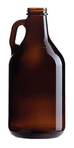 Botellon Growler 1lt Vidrio Ambar Cervecero C/tapa (pack X2)