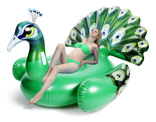 Joyin Flotador Inflable De Pavo Real Para Piscina, Flotador.