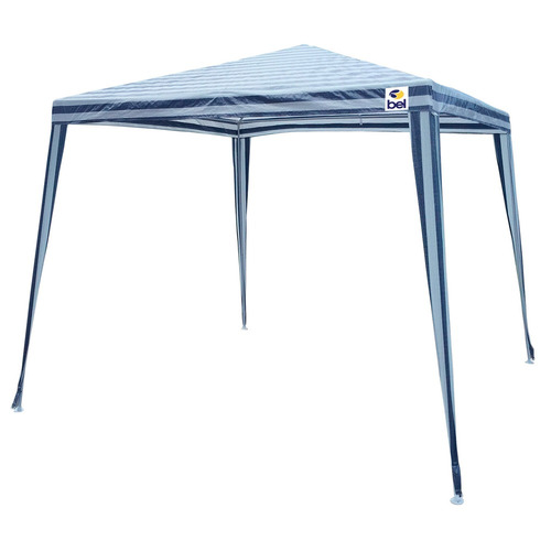 Tenda Gazebo 3x3 M Montável Listrado Azul E Branco Belfix