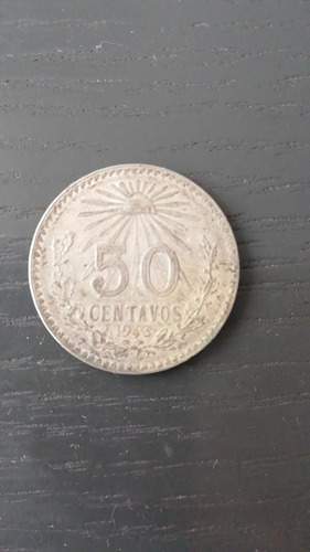 Moneda De Cincuenta Centavos De Plata De 1943