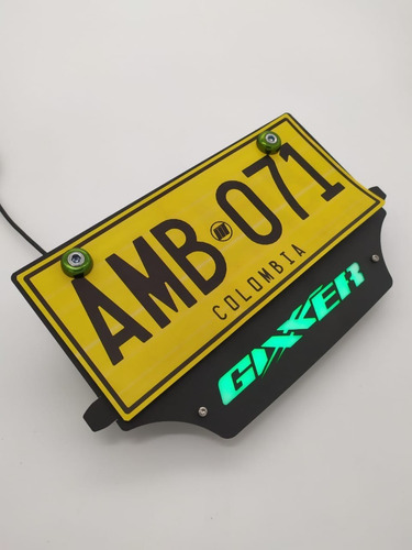 Portaplaca Led De Lujo Para Motocicletas Gixxer