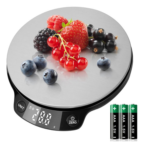 Bascula De Alimentos Gramera Digital De Cocina Bluetooth Capacidad máxima 10 kg Color Negro