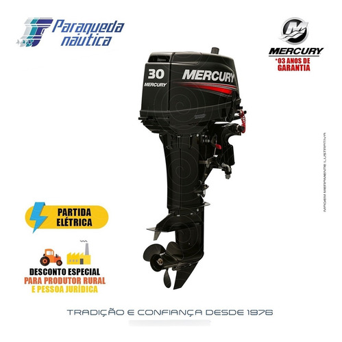 Imagem 2 de 9 de Motor De Popa Mercury 2 Tempos 30hp Eh Japão
