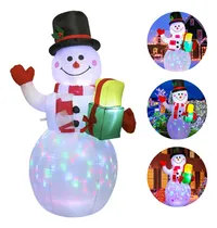 Comprar Luces Led Giratorias De Colores Con Muñeco De Nieve Inflable