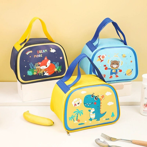Lonchera Bolso Térmico Colación Diseño Animalitos Kawai