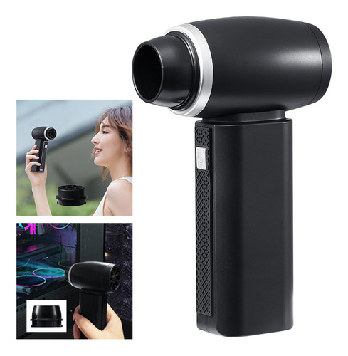 Ventilador De Mano, Secador De Cabello, Soplador Negro