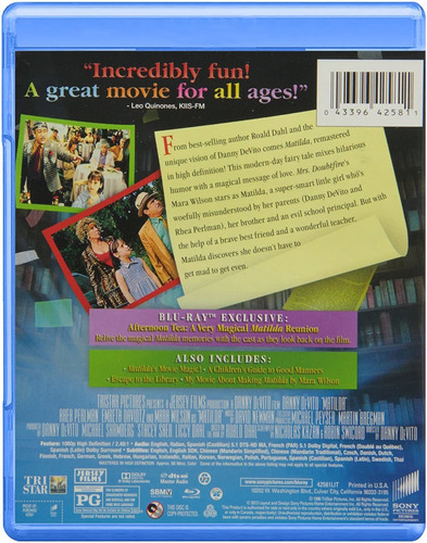 Matilda Blu Ray Importado Mata Wilson Danny Devito