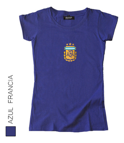 Remera Mujer Afa Escudo Argentina Seleccion 100% Algodon