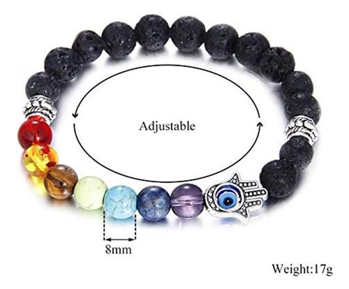 4 Piezas De Pulsera Elástica Con Cuentas De Cristal De Ojo M
