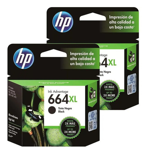 Imagem 4 de 5 de Kit Cartucho 664xl Para Impressora Hp Colorido + Preto