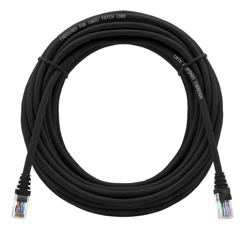 Cabo Ethernet Patch Cord Roteador Cat6 Preto 10 Metros