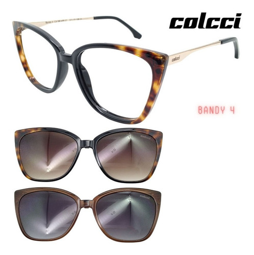 Armação De Grau Colcci Bandy 4 6188 Afr Com 2 Clipons Kt