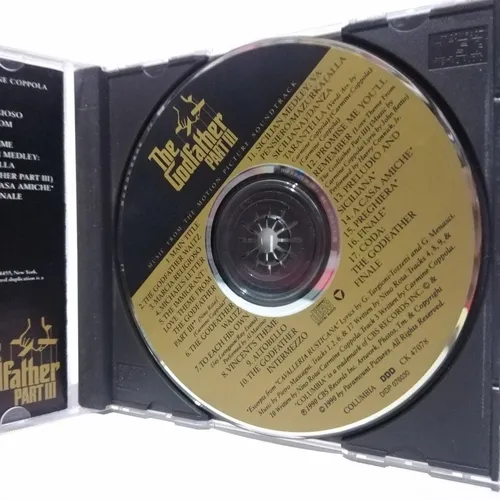 The Godfather 3 Soundtrack El Padrino Cd Musica Película Us (Usado)