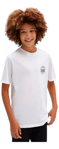 Remera Vans Lifestyle Niño Sk8 Lock Up Blanco Ras