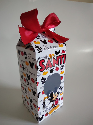 Caja Dulcero Mickey Y Minie Mouse 10pz 20x9.25cm Personaliz