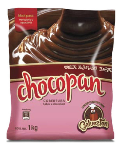 Chocopan Cobertura Sabor A Chocolate Color Rosa 1kg