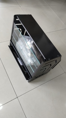 Leño/ Estufa/ Gas Vidrio Templado Taseme Alpino Black 6000 C Color Marrón Oscuro