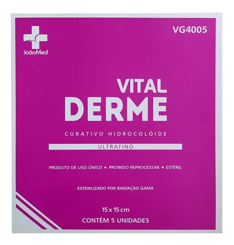 Curativo Hidrocoloide 15x15 Ultrafino Cx C/5 Vitalderme