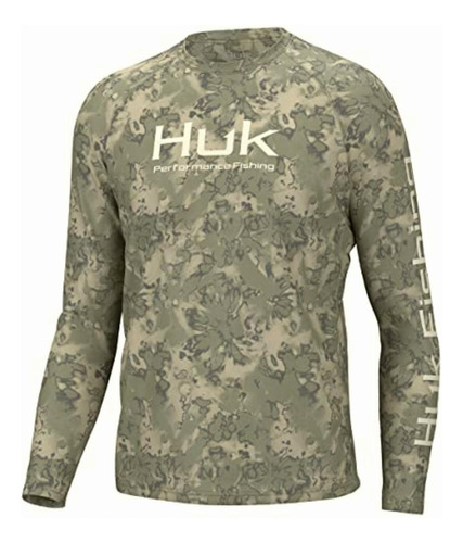 Huk Pursuit Crew Camisa De Pesca De Manga Larga Para Hombre,