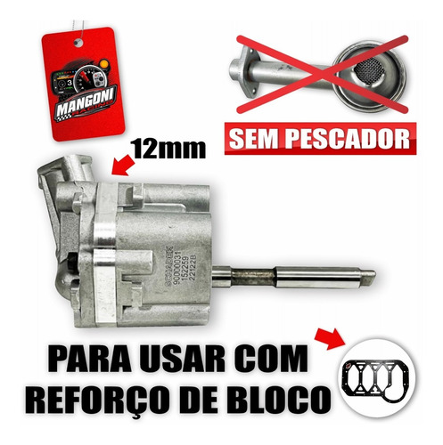 Bomba De Óleo Vw Ap Alta Vazão Volume - 12mm - Poke Parts...