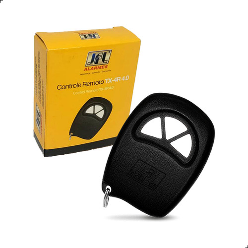6un Controle Remoto Jfl Tx-4r 4.0 3 Teclas 433 Mhz Cor Preto