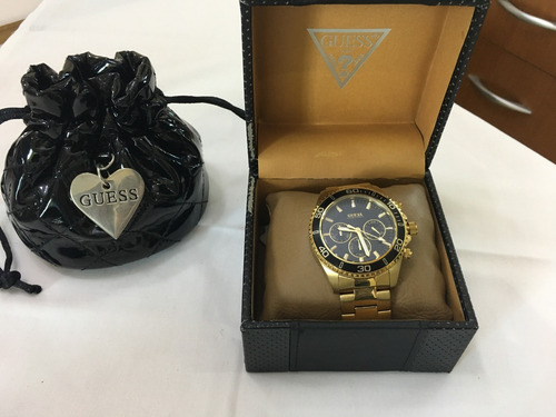 Relogio De Pulso Guess 92487 Dourado Masculino Original