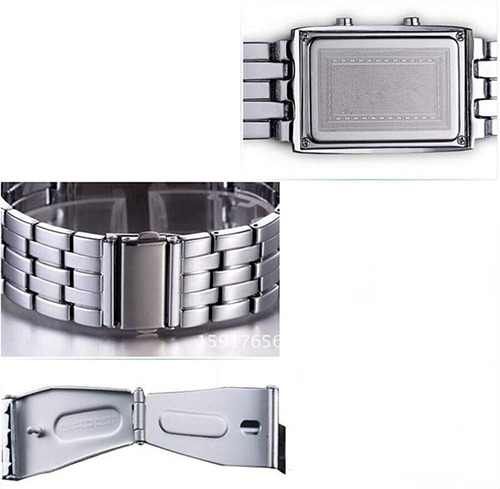- Reloj Electrónico Binario Con Luz Led Azul For Hombre