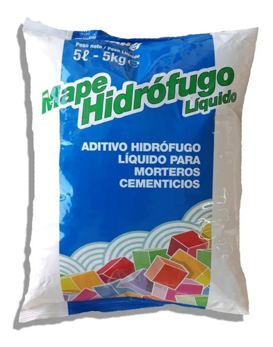 Mape Hidrofugo Liquido Caja 4 Sachet 5kg C/u Ceresita Mapei