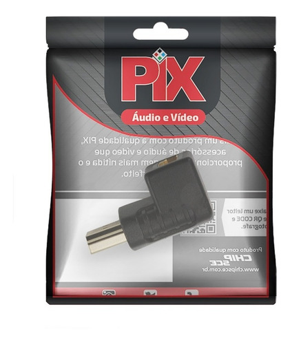 Imagem 2 de 2 de 2 Adaptadores Hdmi Femea / Hdmi Macho Pix 90 Graus