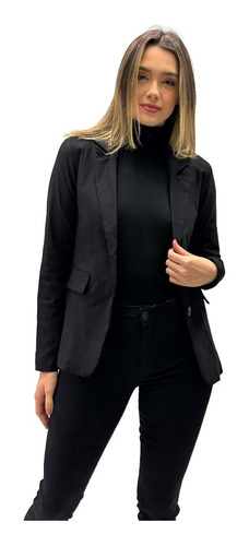 Blazer Janaina Tanara Manga Longa Básico Feminino