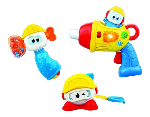 Kit 3 Brinquedos Interativos C/ Luzes Sons Divertidos Winfun Cor Colorido
