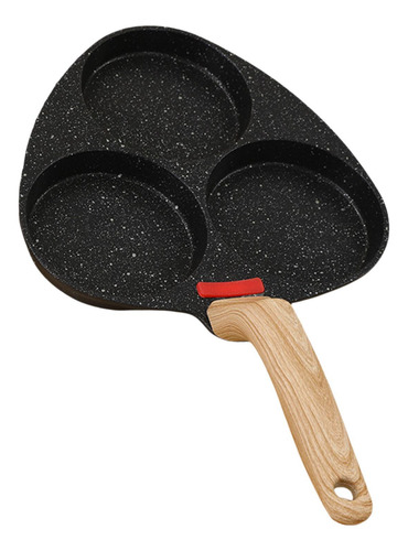 Sartén Antiadherente Para Huevos, Sartén 3 Agujeros Negro