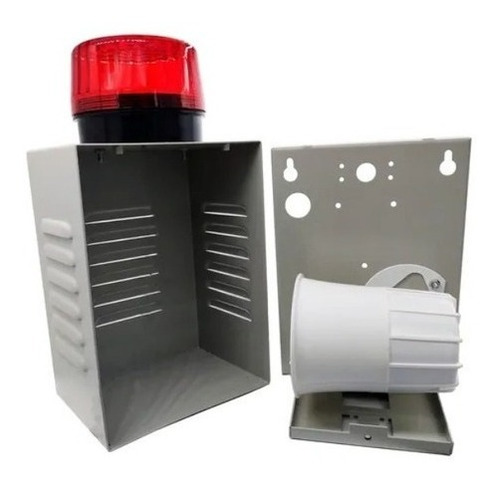 Imagen 2 de 2 de Sirena 20w Con Gabinete Metalico Baliza Potente Factura