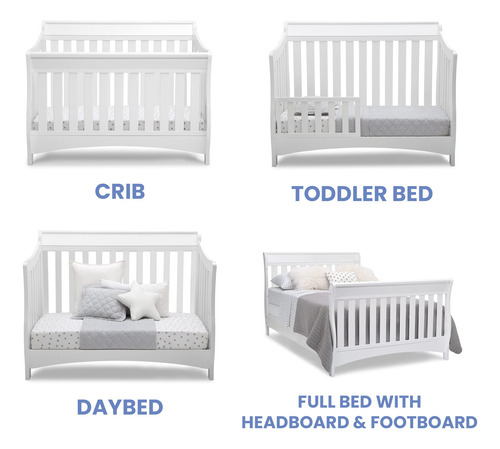 Cuna Delta Children Bentley S Series 4 En 1, Color Blanco