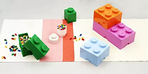 Caja De Almacenamiento Apilable Lego Brick Con 4 Perillas, N