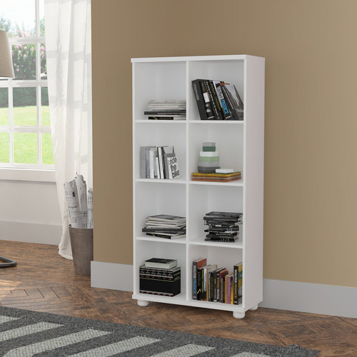 Imagen 5 de 6 de Biblioteca Estanteria 8 Cubos 100 % Mdf - 074x153x032 - 1299